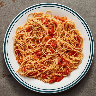 Pâtes à la tomate d’une recette enregistrée