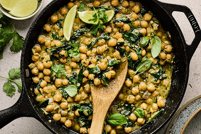 Un plat de pois chiches adapté