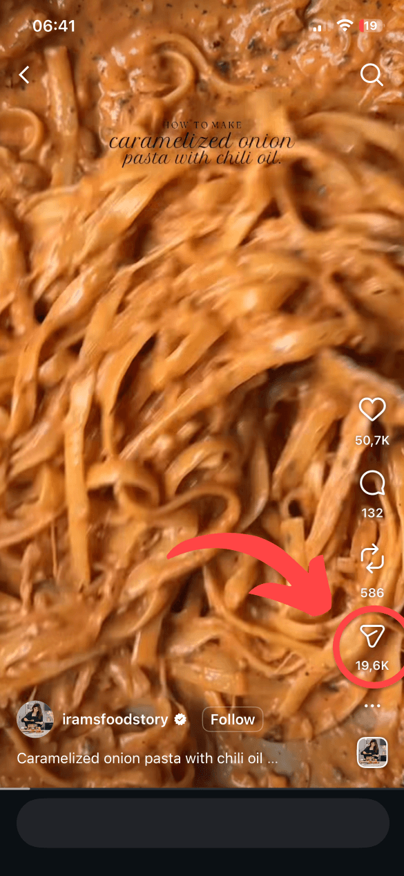 Une vidéo de recette prête à être partagée avec Yummi